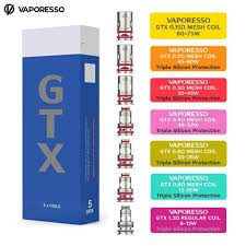 Résistances GTX Vaporesso – pack de 5 mesh coils de 0,15 à 1,2 Ω pour Luxe XR Max et pods GTX
