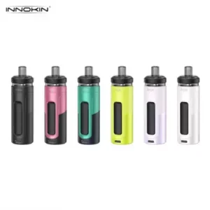 Kit Pod Innokin ZYON disponible en plusieurs couleurs : noir, rose, vert, jaune, violet et blanc.