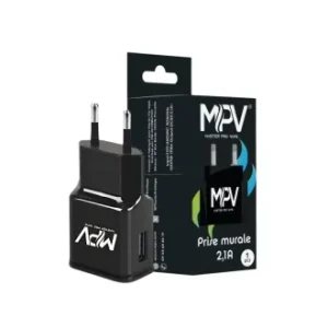 Prise murale USB 2,1A MPV Master Pro Vape noire avec emballage