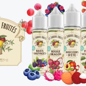 E-liquides Les Jardins Fruités J WELL 50ml différentes saveurs fruitées fabriquées en France